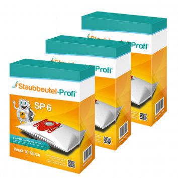 Staubbeutel-Profi SP6 Super-Spar-Pack 30 Staubsaugerbeutel Made in Germany 
