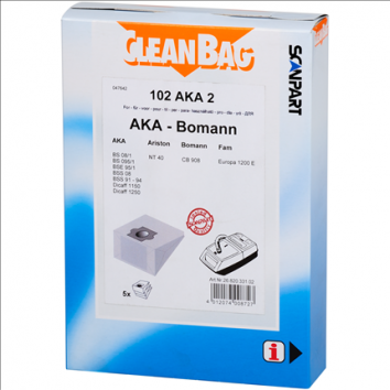 Cleanbag 102 AKA 2 - 5 Staubsaugerbeutel 