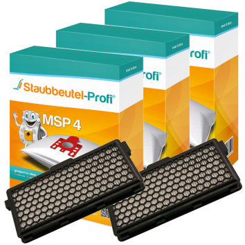 Staubbeutel-Profi MSP4, 30 Staubsaugerbeutel und 2 Hepafilter kompatibel mit SF-AH 50 