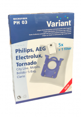Variant PH03 Microvlies Staubsaugerbeutel + Microfilter 