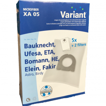 Variant XA05 Microvlies Staubsaugerbeutel + Microfilter 